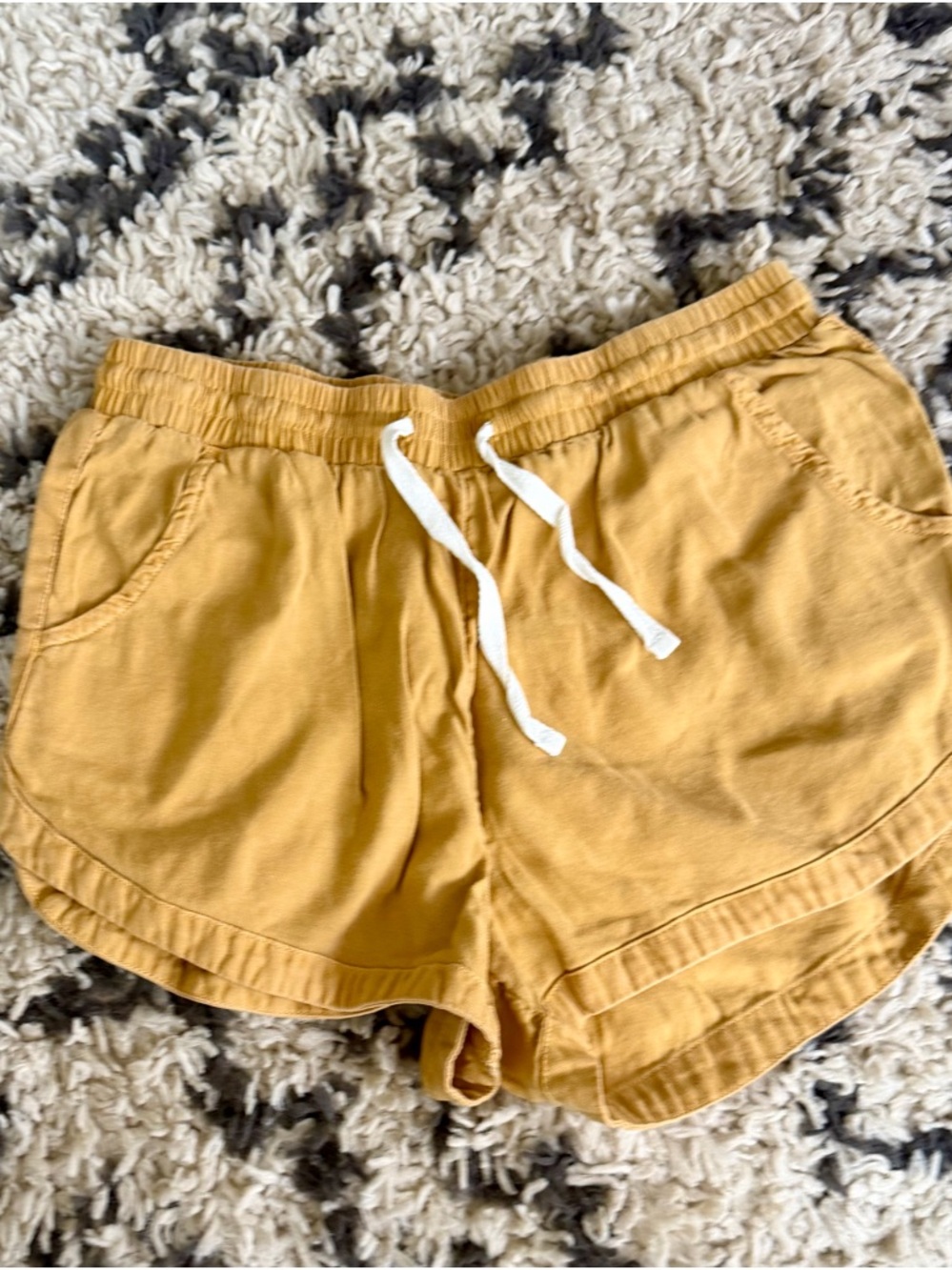 Billabong Mustard Yellow Drawstring Shorts